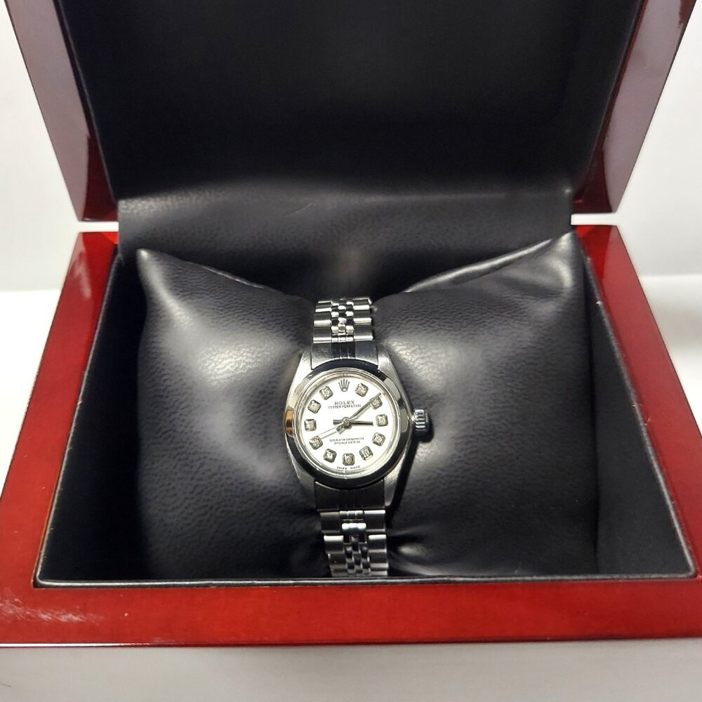 Rolex Ladies Oyster steel 26mm White Diamond Jubilee